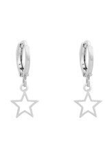 Oorbellen  galaxy  - zilver