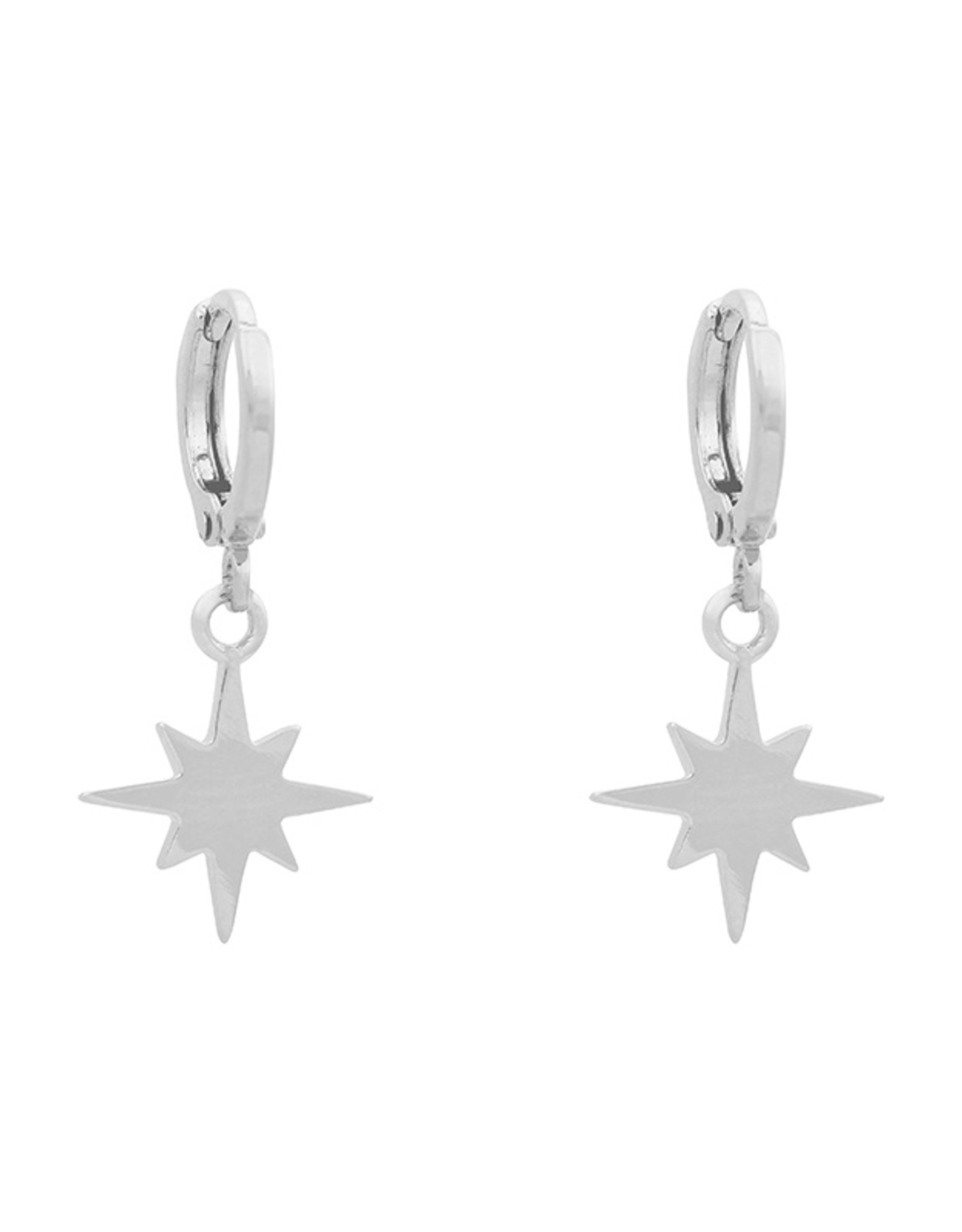 Oorbellen universe star - zilver