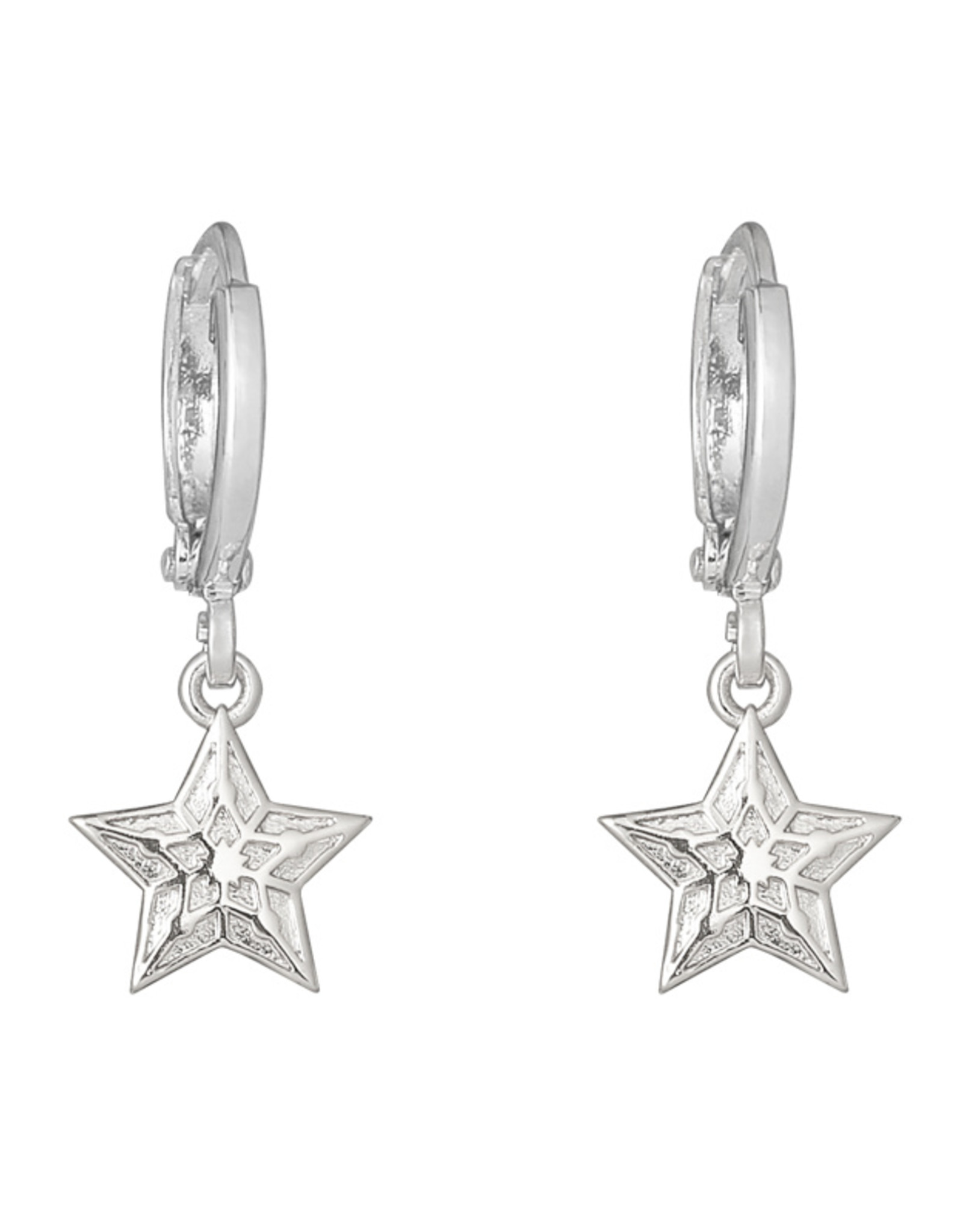 Oorbellen star - zilver