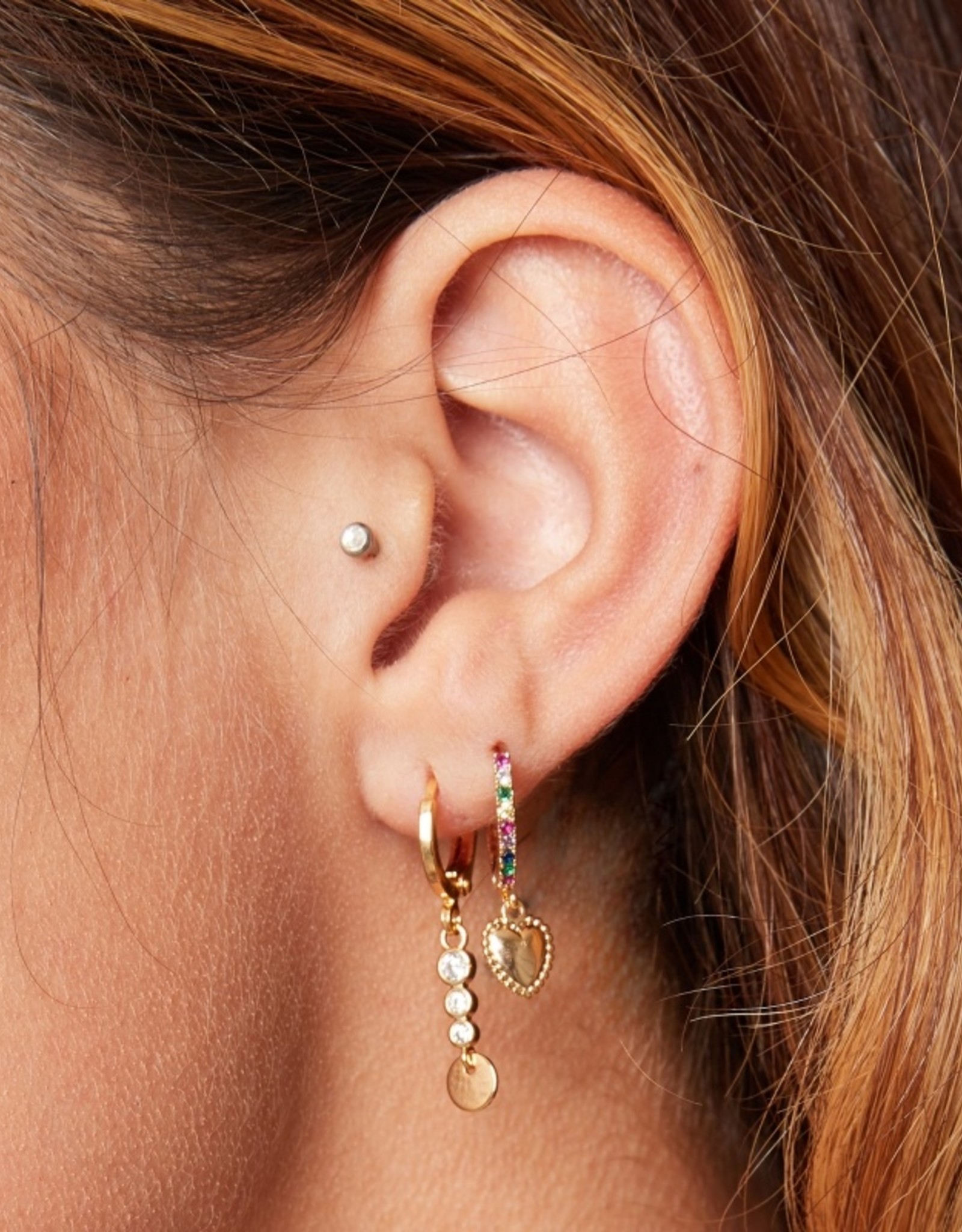 Oorbellen lovely rhinestones - zilver