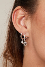 Oorbellen lovely rhinestones - zilver