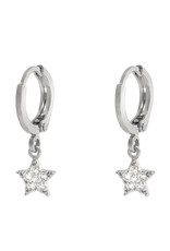 Oorbellen sparkle star - zilver