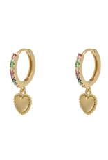 Oorbellen lovely rhinestones - rainbow