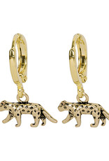 Oorbellen lucky leopard - goud