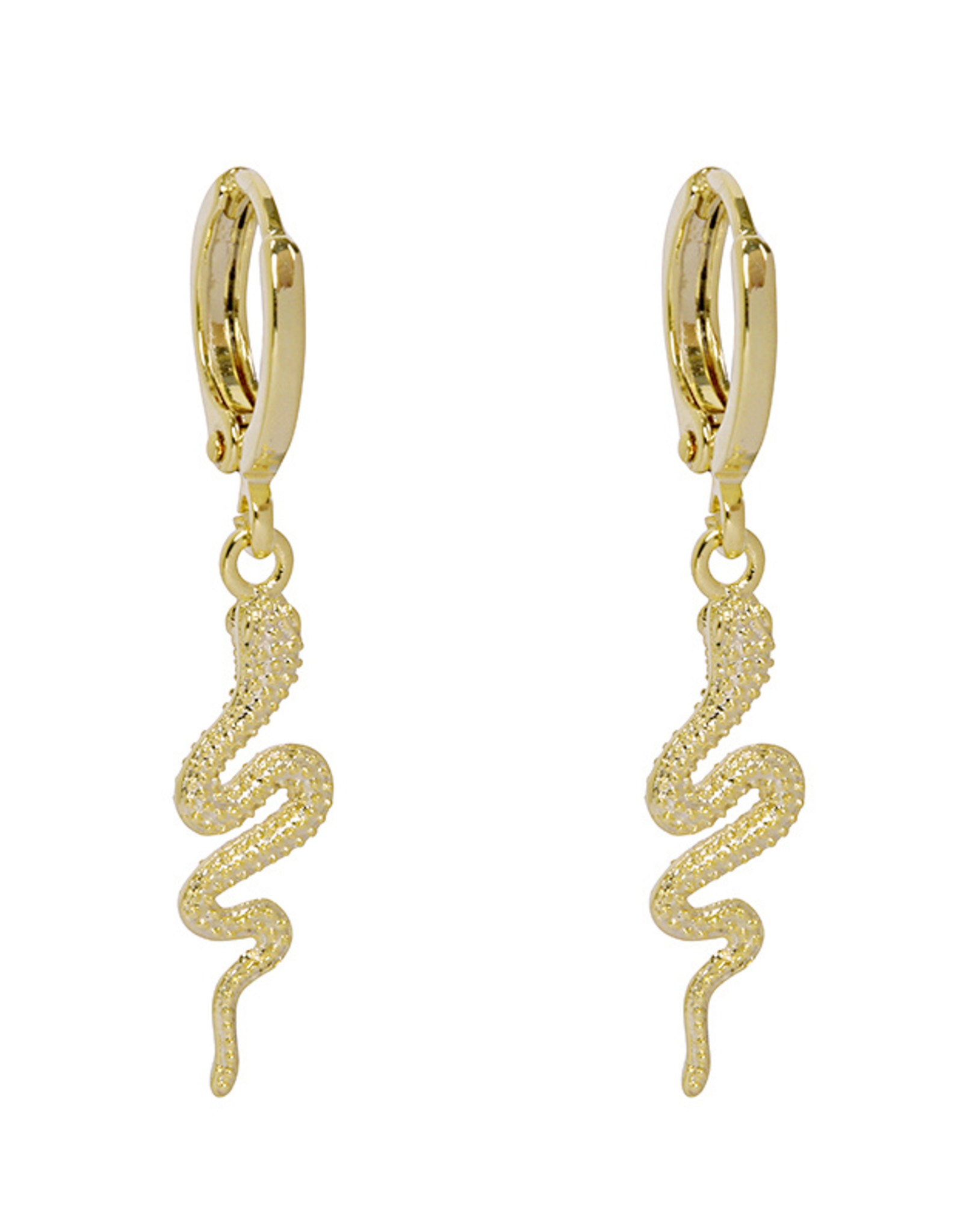 Oorbellen special snake - goud