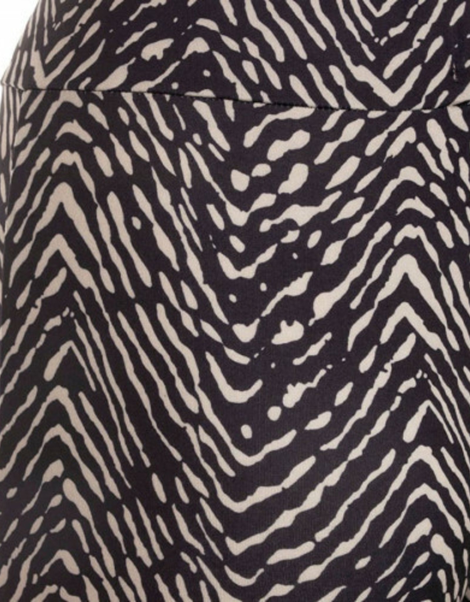 Zwarte flared broek zebra print
