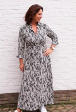 Maxi dress dierenprint creme