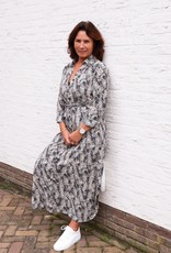 Maxi dress dierenprint creme