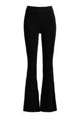 Zwarte velvet rib flared broek