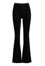 Zwarte velvet rib flared broek