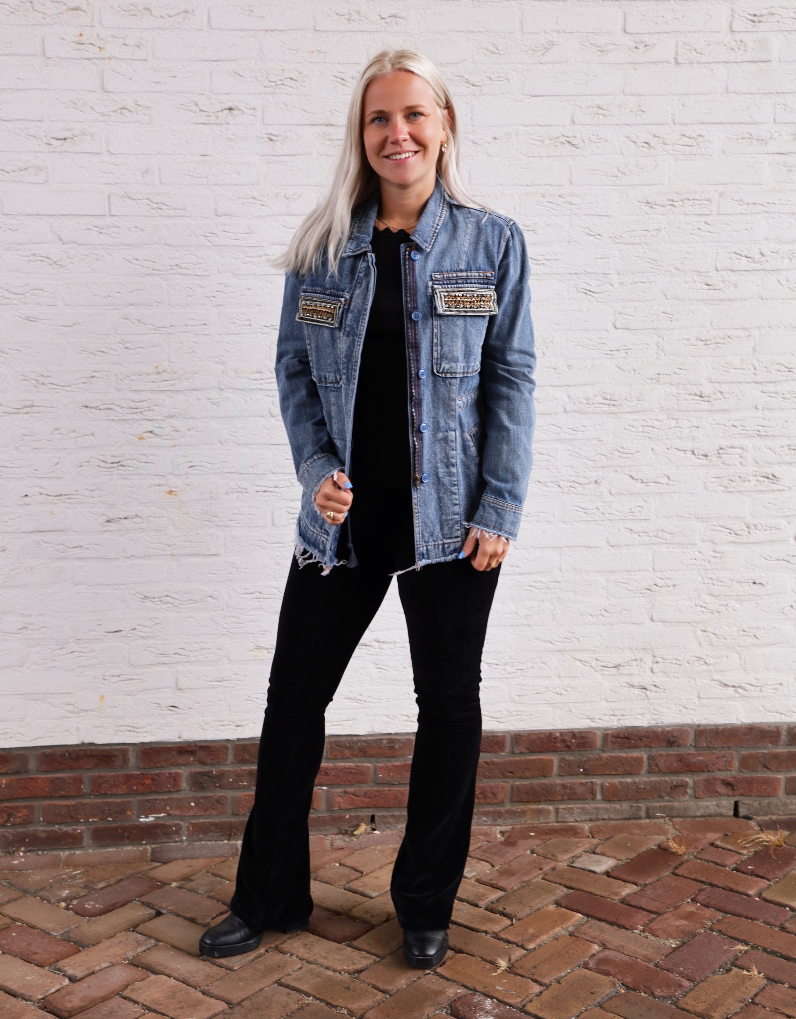 Zwarte velvet rib flared broek | LiBi Fashion & Accessories - LiBi Fashion  & Accessories