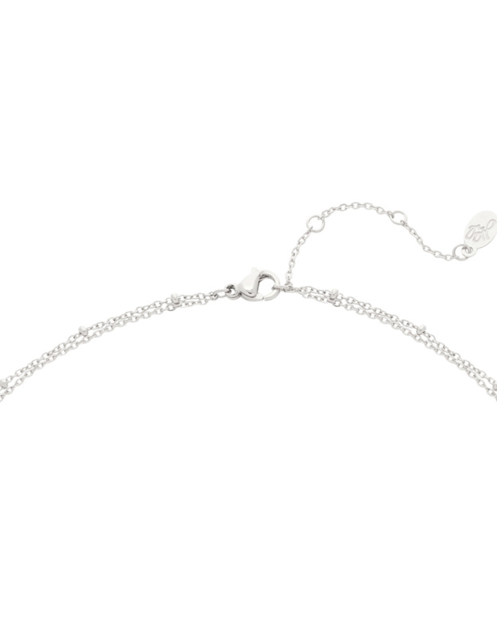 Ketting compass stars - zilver