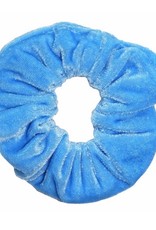 Scrunchie velvet felblauw