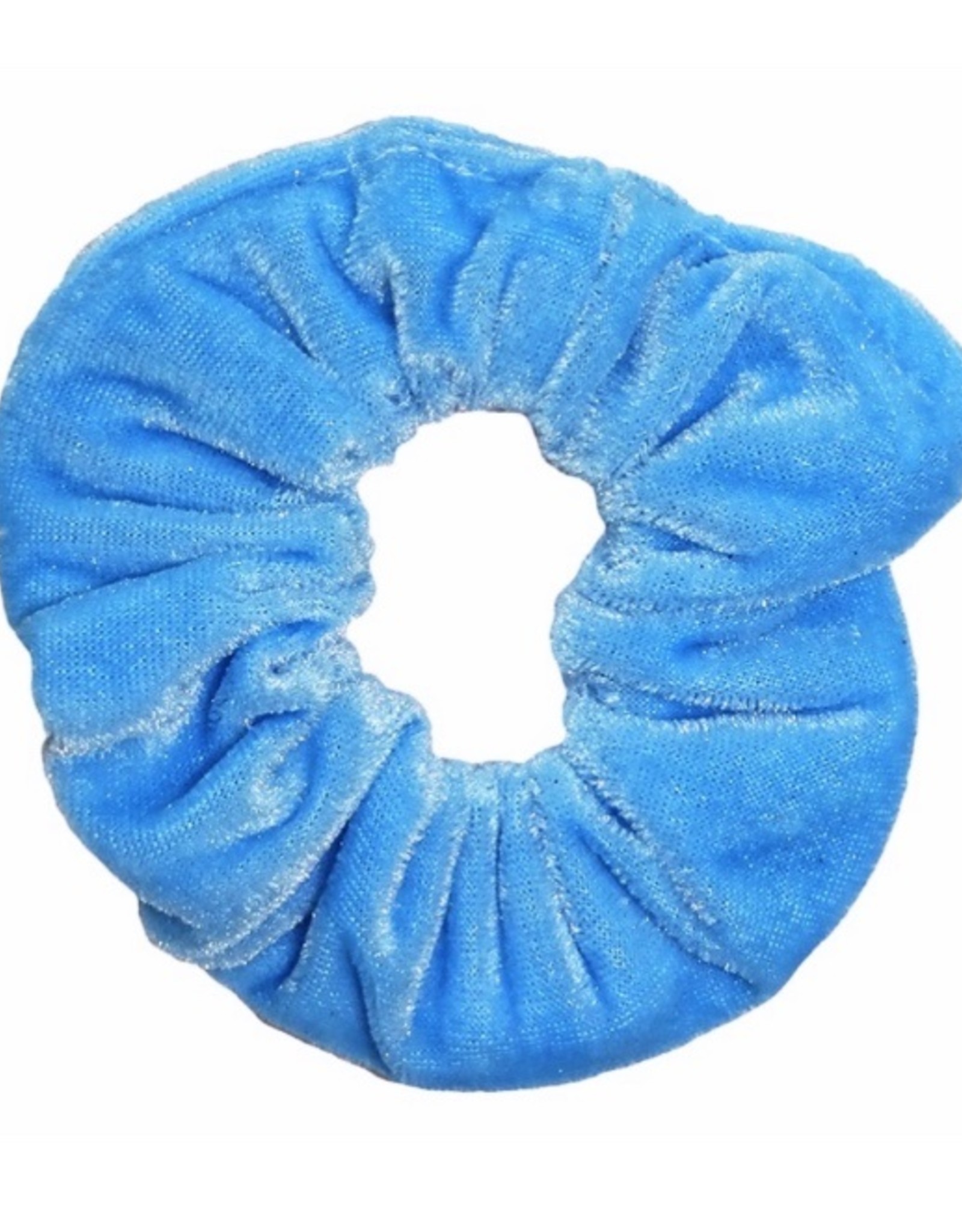 Scrunchie velvet felblauw