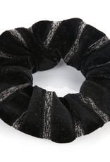 Scrunchie velvet zwart met glitters