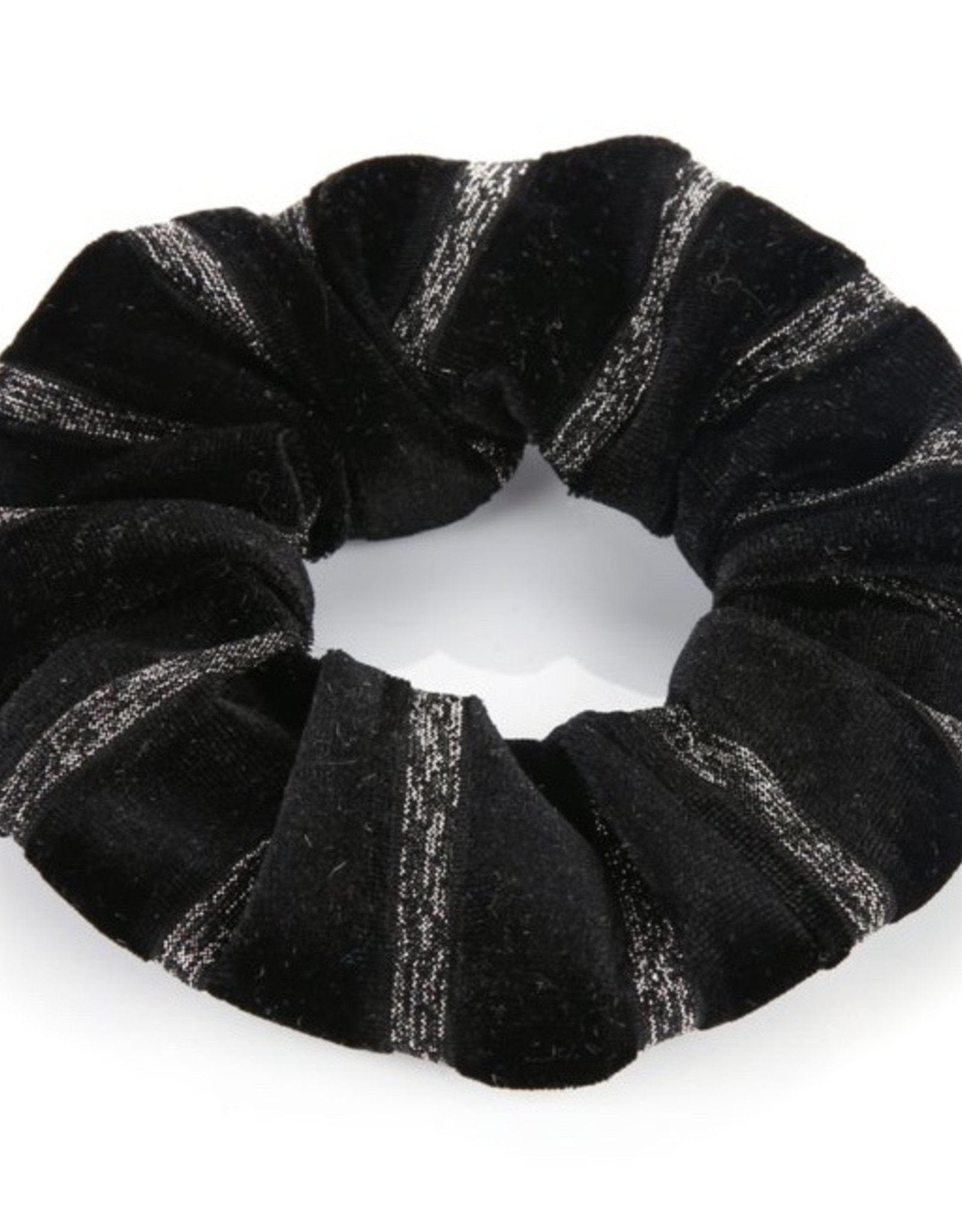 Scrunchie velvet zwart met glitters