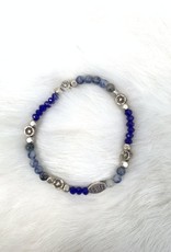 Kralenarmbandje blauw