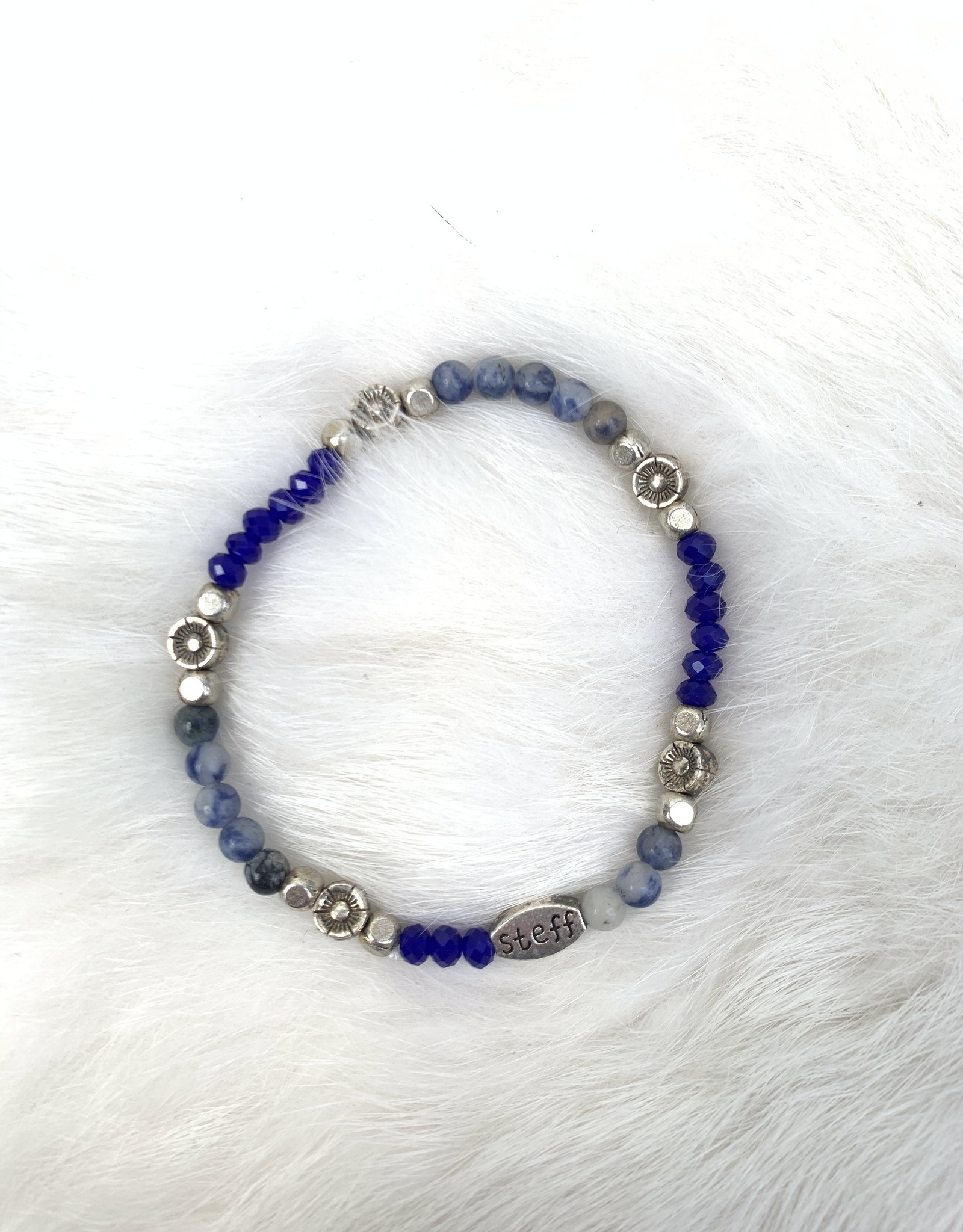 Kralenarmbandje blauw