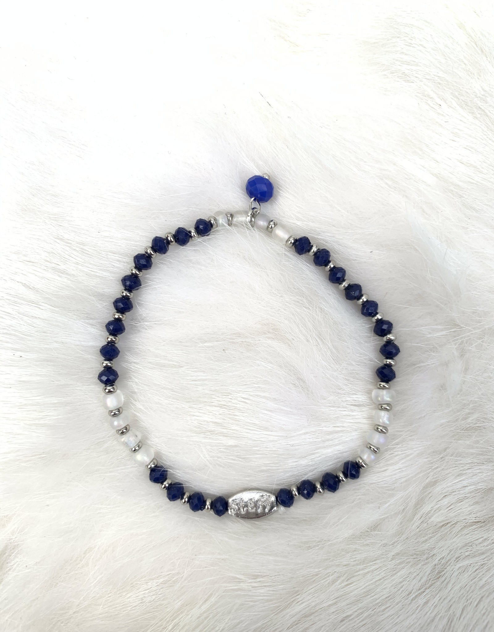 Kralenarmbandje blauw