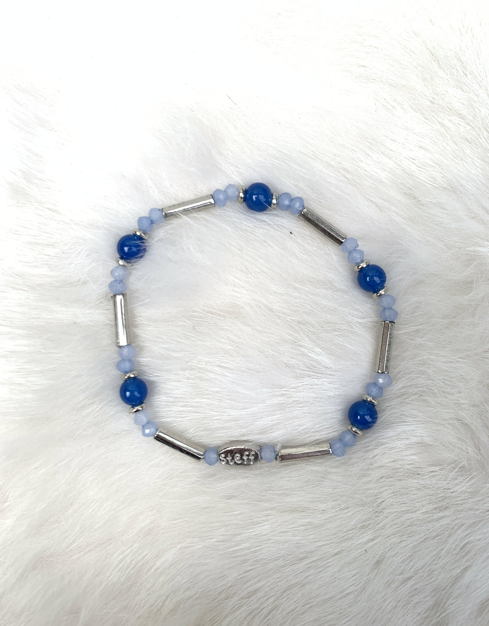 Kralenarmbandje blauw