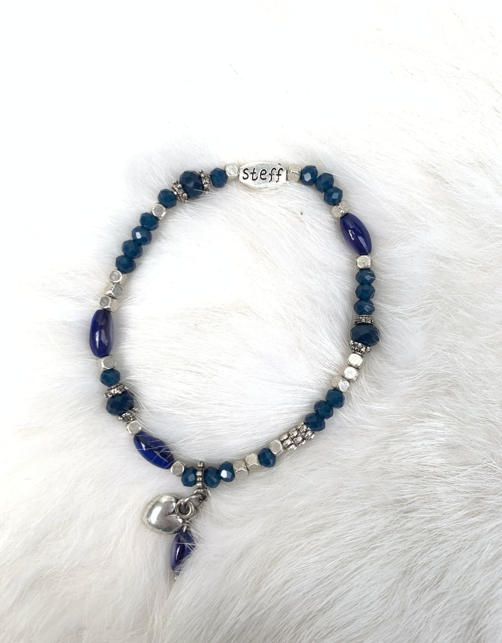 Kralenarmbandje blauw