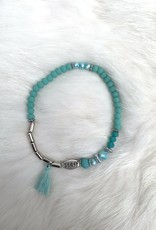 Kralenarmbandje turquoise