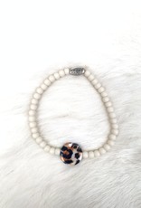 Kralenarmbandje wit
