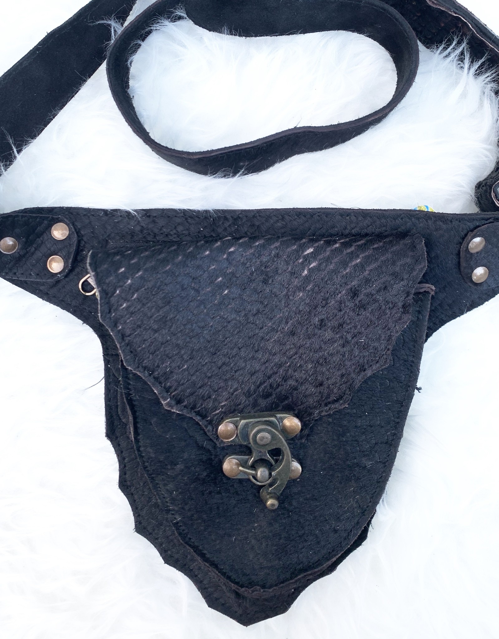 Zwarte Ibiza heuptas croco