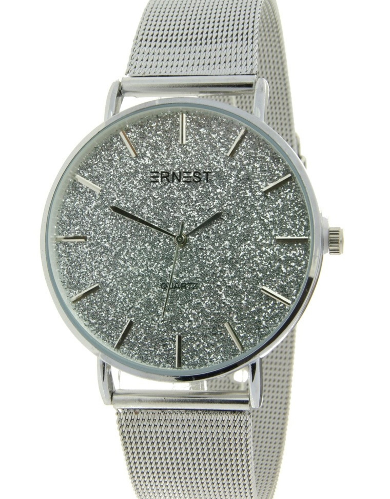 Ernest Ernest horloge zilver/glitter