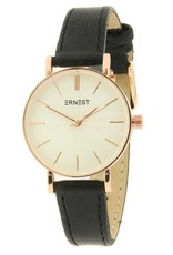 Ernest Ernest horloge zwart/wit  rosé mini