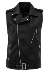 Leatherlook gilet zwart