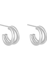 Oorbellen  circled - zilver
