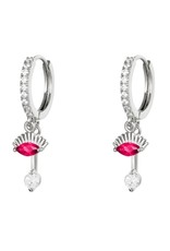 Oorbellen Blink of an Eye - zilver - roze