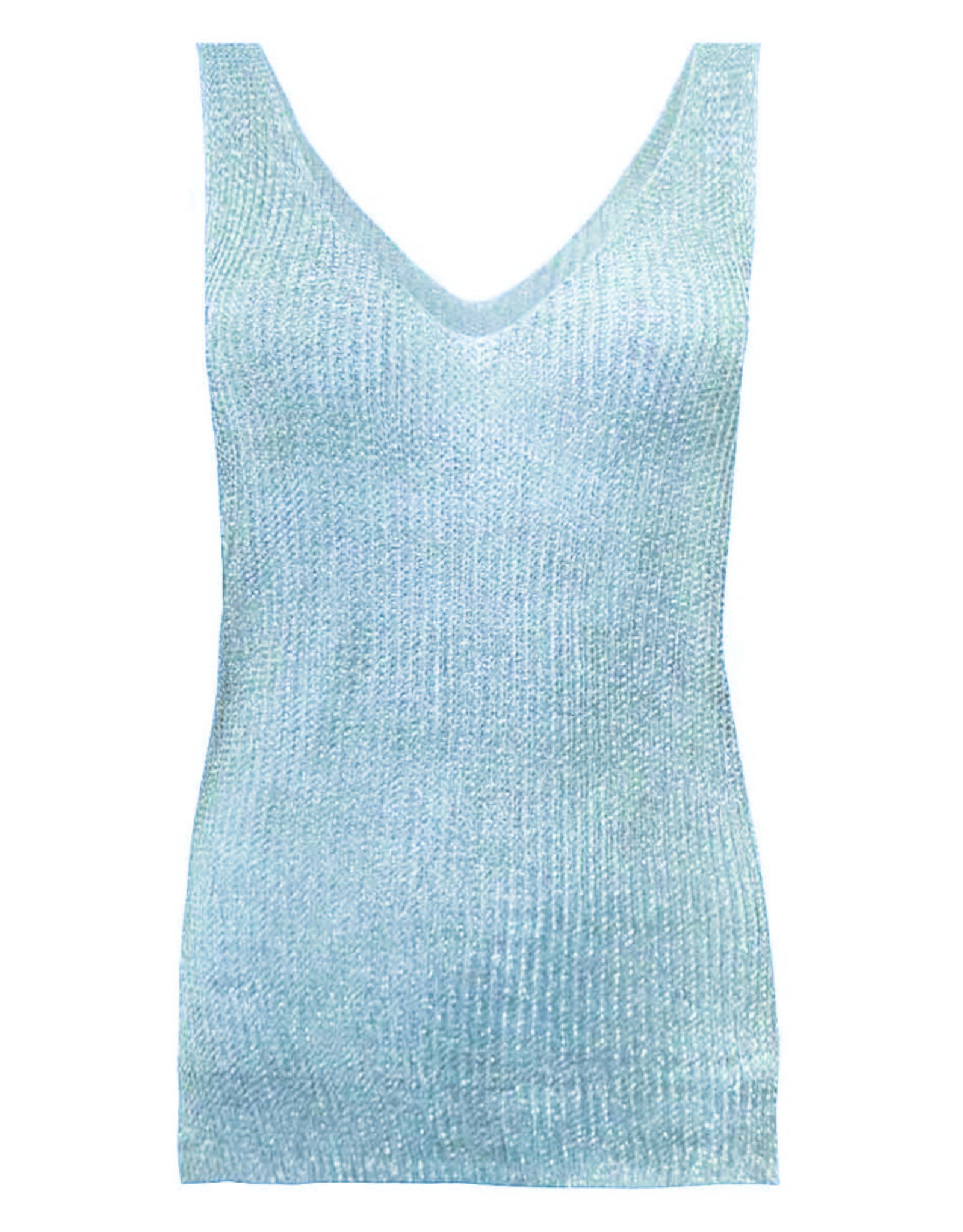 Glitter top licht blauw