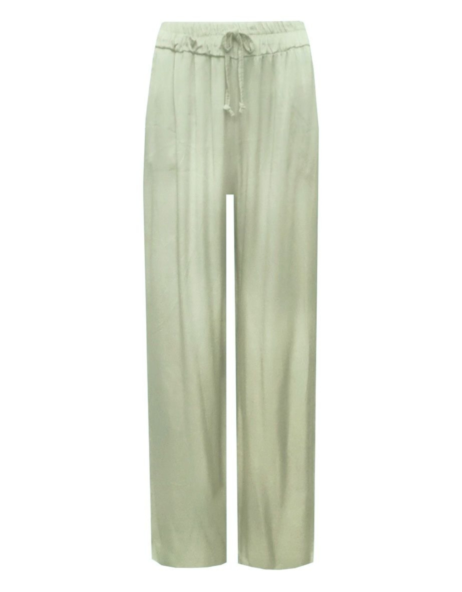 Silk look broek groen