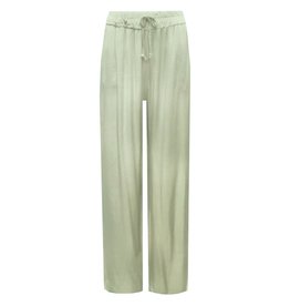 Silk look broek groen