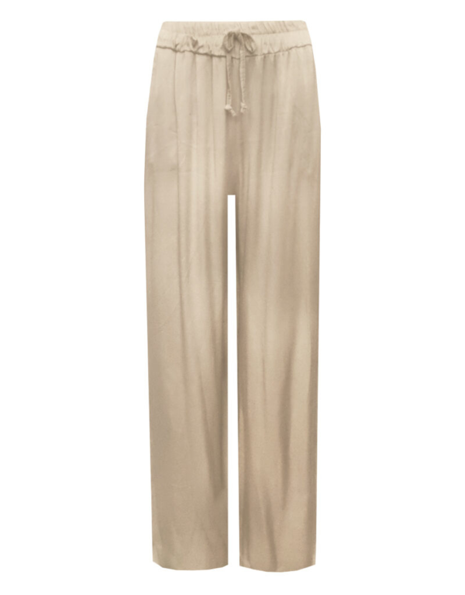 Silk look broek goud