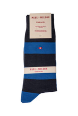 Paul Wilson Herensokken Paul Wilson - Gestreept navy, cobalt