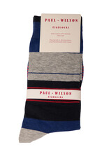 Paul Wilson Herensokken Paul Wilson - Gestreept navy, cobalt, grijs, rood