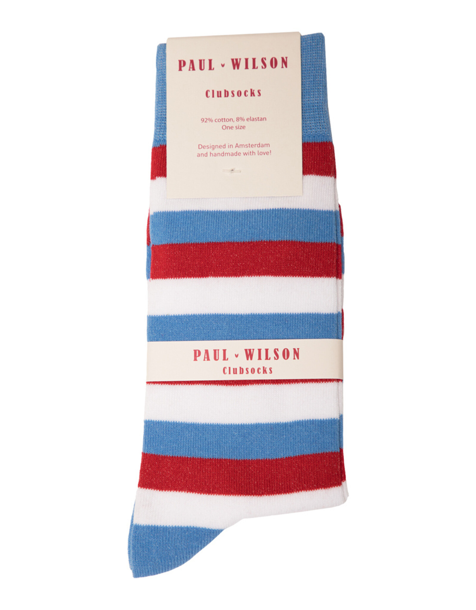 Paul Wilson Herensokken Paul Wilson - Gestreept rood, wit, blauw