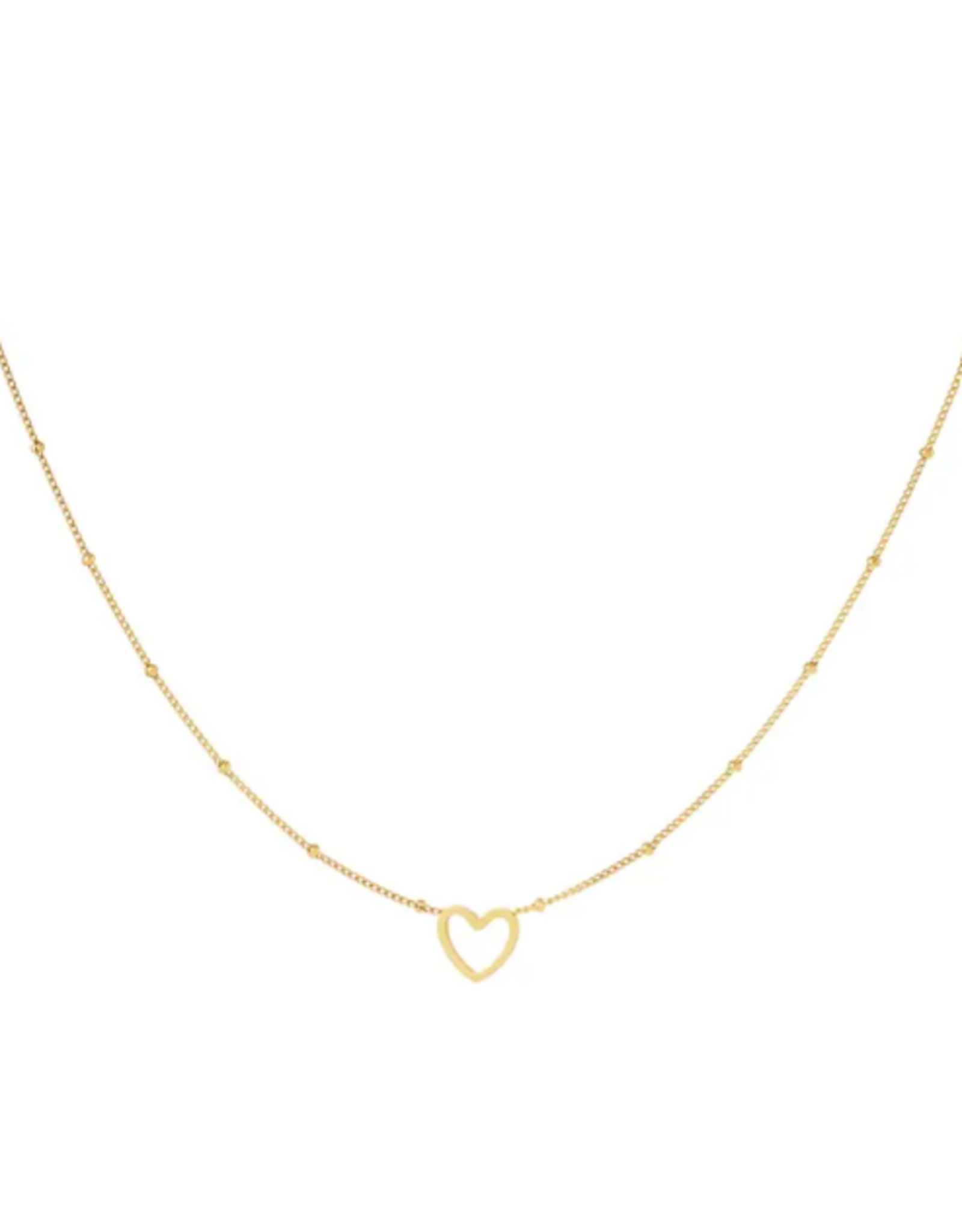 Ketting open heart - goud