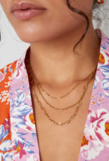 Ketting three double - zilver Ketting three double - zilver
