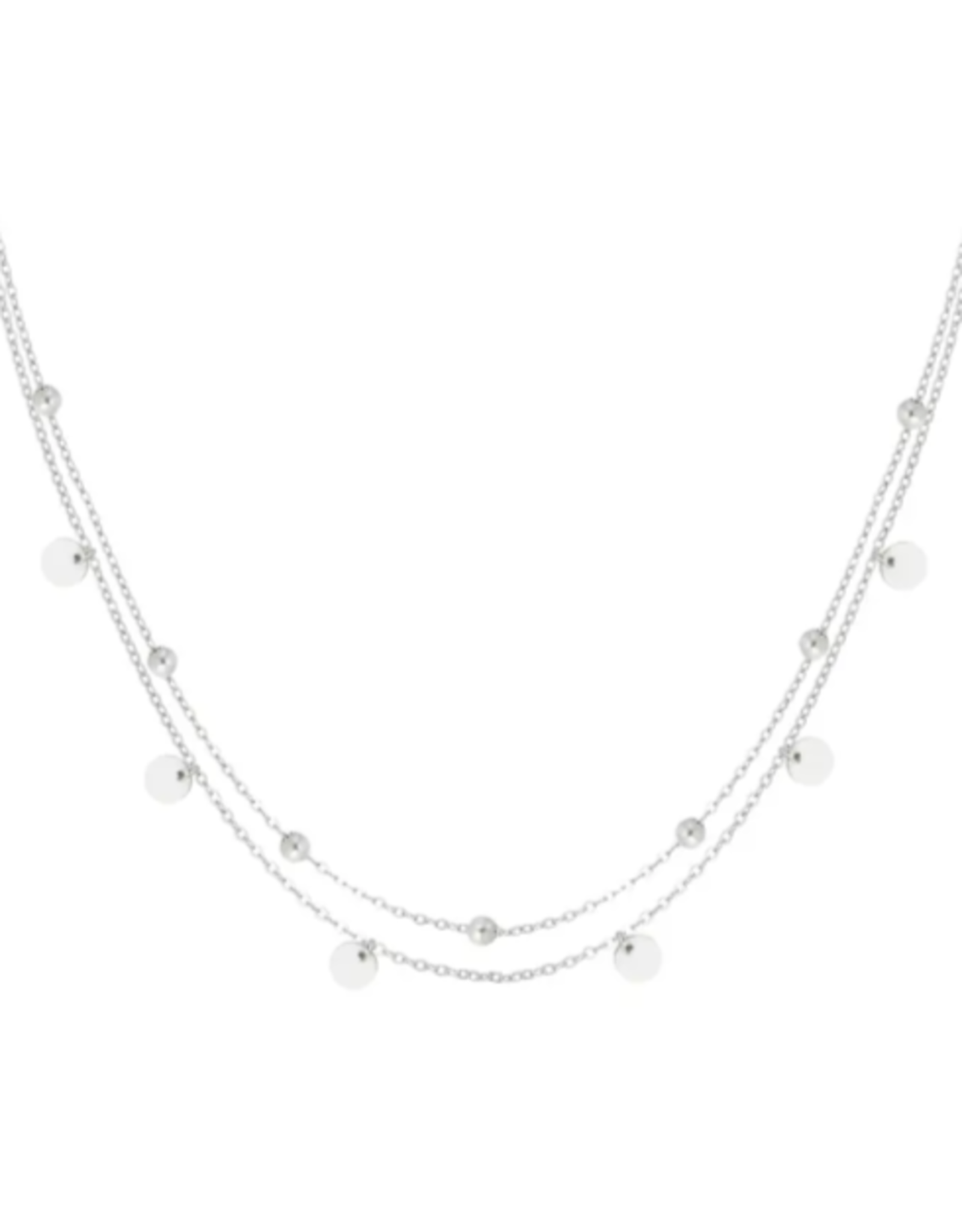 Ketting 2 layers - zilver
