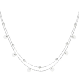 Ketting 2 layers - zilver