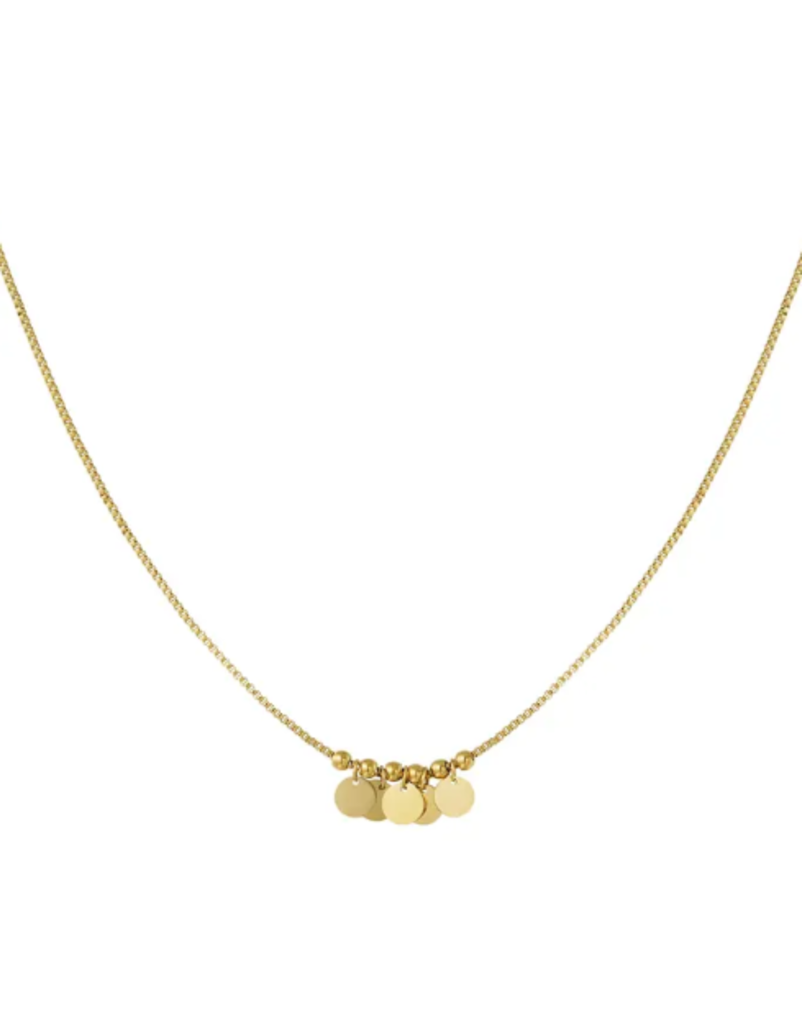 Ketting  hanging coins - goud