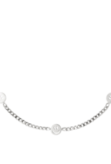 Ketting  smileys - zilver