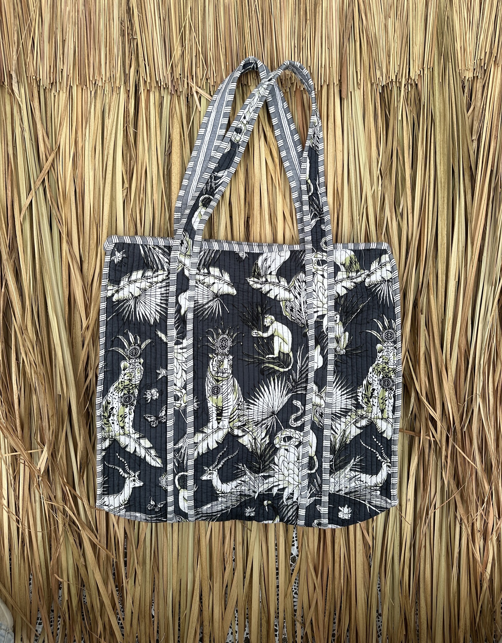Ibiza shopper -  jungle zwart/wit