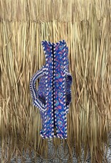 Ibiza shopper -  bloemen blauw/roze