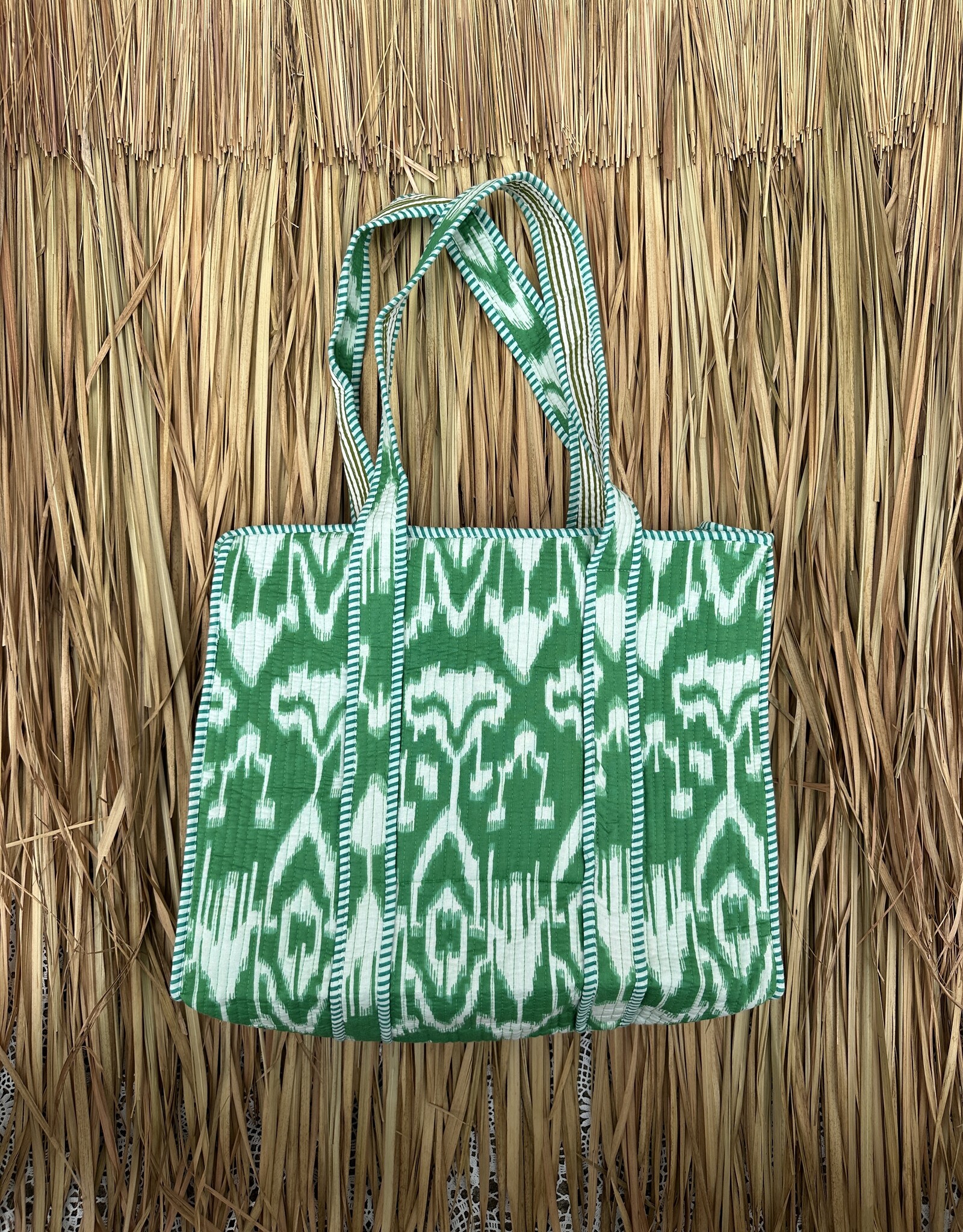 Ibiza shopper -  groen/wit