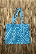 Ibiza shopper - blauw/wit
